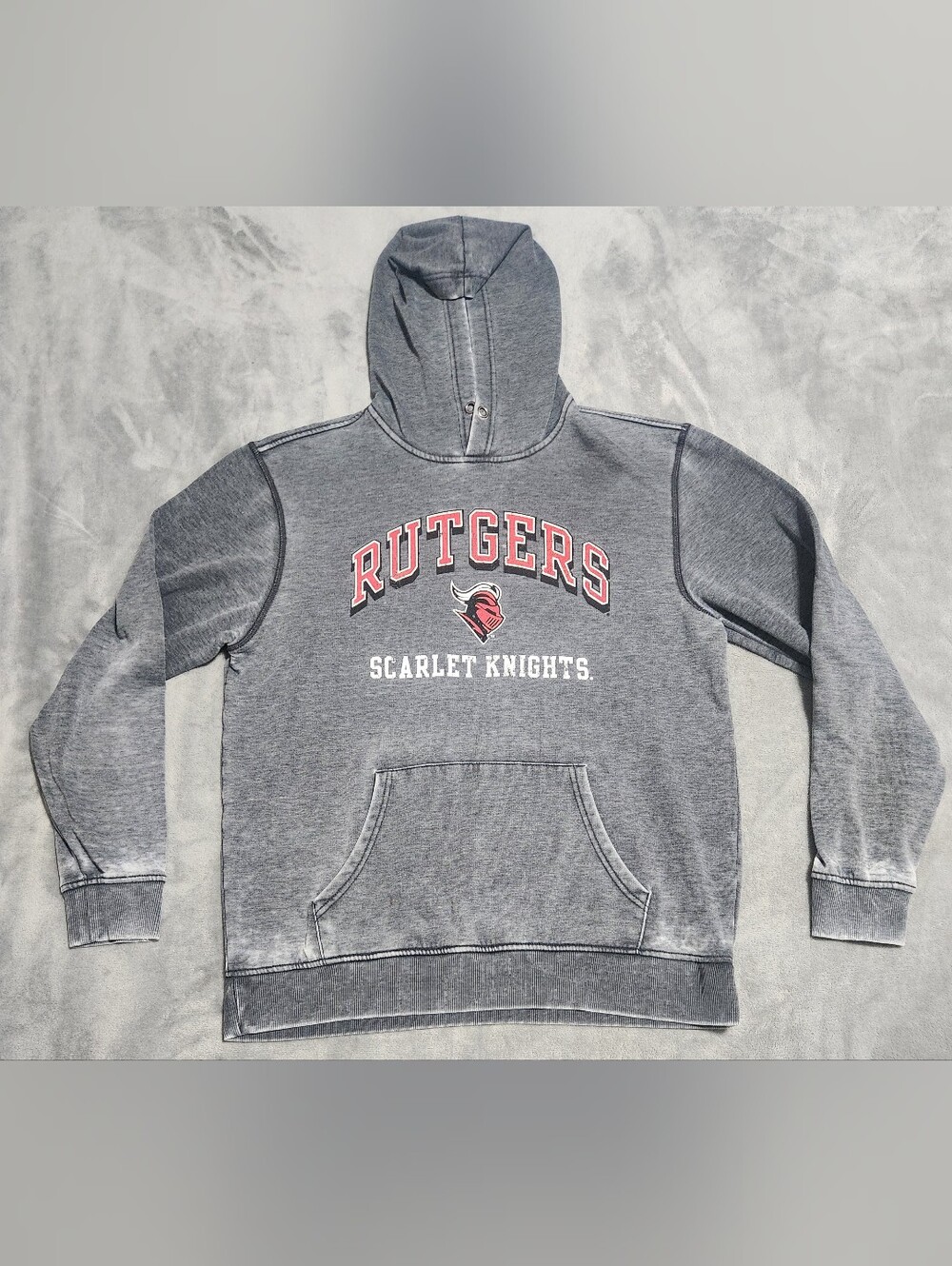Camp David Rutgers Scarlet Knights Mineral Wash Hoodie L